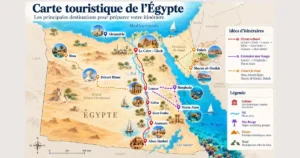 carte touristique Égypte